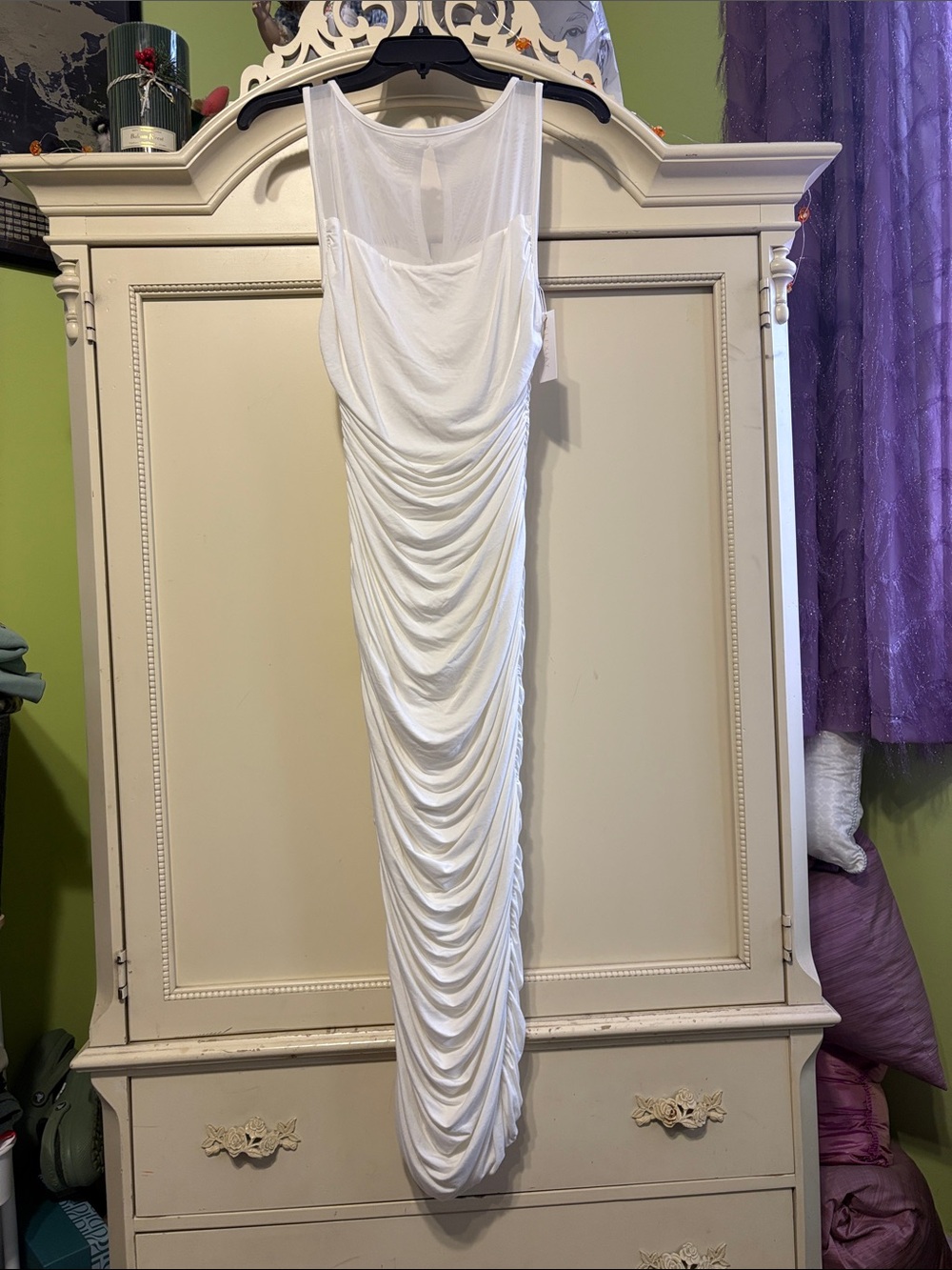 Elexiay venus white dress size xs nwt